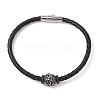 Braided Leather Cord Bracelets BJEW-JB11387-03-2