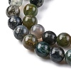 Natural Moss Agate Beads Strands G-F453-8mm-6