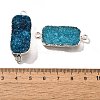 Natural Dyed Quartz Crystal Links Connector Charms G-K189-02S-01-3