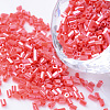 Opaque Colors Lustered Two Cut Glass Seed Beads SEED-Q022-125-1