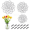 3Pcs 201 Stainless Steel Flower Arrangement Insert Lids DIY-UN0005-92B-1