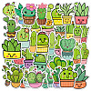 50Pcs PVC Self-Adhesive Cactus Stickers PW-WG90313-01-1