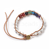 Natural Howlite Cord Beaded Bracelets BJEW-E351-02A-2