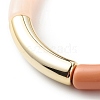 Acrylic Curved Tube Beaded Stretch Bracelet for Women BJEW-JB08438-01-4