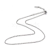 304 Stainless Steel Cable Chain Necklace for Men Women NJEW-K245-025D-1