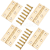 Gorgecraft 4 Sets Iron & Brass Cabinet Drawer Butt Hinges Connectors AJEW-GF0004-99-1