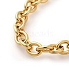 Vacuum Plating 304 Stainless Steel Cable Chain Bracelets BJEW-G618-04G-2