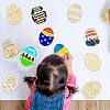 5 Sets 5 Styles DIY Easter Egg Shape Wood Pendant Decorations DIY-CJ0002-18-6