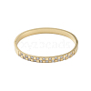 Ion Plating(IP) 304 Stainless Steel Micro Pave Clear Cubic Zirconia Hinged Bangles BJEW-P317-04G-2
