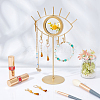  Iron Tabletop Detachable Jewelry Stand with Eye Shaped Vanity Mirror BDIS-NB0001-05-4