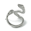 Non-Tarnish 304 Stainless Steel Open Cuff Ring RJEW-L110-034P-3