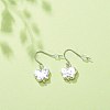 Plastic Pearl Butterfly Dangle Earrings EJEW-JE05028-05-3