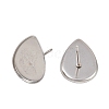 Tarnish Resistant 304 Stainless Steel Stud Earring Settings X-STAS-Q170-13-2