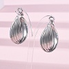 Brass Twist Hoop Earrings EJEW-R025-30P-3