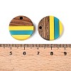 Epoxy Resin & Walnut Wood Pendants RESI-N039-121A-3