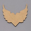 Medium Density Fiberboard (MDF) Sheet Brooch Findings WOOD-WH0024-24-4