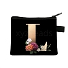 Initial Letter with Flower Cosmetic Bag PW-WG1F7F6-09-1