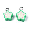 Imitation Food Handmade Polymer Clay Star Charms CLAY-N006-41-2