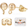 Beebeecraft 20Pcs Brass Ball Stud Earring Findings KK-BBC0007-13-1