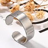 316 Surgical Stainless Steel Open Cuff Rings RJEW-F170-01P-01-1