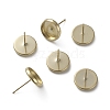 Brass Stud Earring Settings KK-L205-13G-B-2