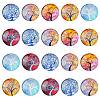 Half Round/Dome Tree Pattern Glass Flatback Cabochons for DIY Projects GGLA-YW0001-14A-1