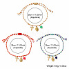 3Pcs 3 Colors Bohemian Brass Religon Cross Virgin Charm Bracelet Sets DS9557-1-4