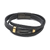 Braided Microfiber Leather Cord Multi-strand Bracelets BJEW-C153-01B-4
