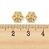 Brass Micro Pave Cubic Zirconia Bead Cap KK-H452-29G-3