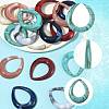 24Pcs 6 Colors Acrylic Big Pendants OACR-FS0002-65-2