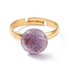 Natural Mixed Gemstone Adjustable Rings RJEW-JR00402-4