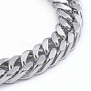 Tarnish Resistant Men's 304 Stainless Steel Diamond Cut Cuban Link Chain Bracelets X-BJEW-L673-002C-P-2