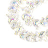 Baking Paint Electroplate Transparent Glass Beads Strands EGLA-N017-06-B01-3