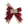 Christmas Linen Big Bowknot Decorations AJEW-M041-01B-1