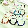 7Pcs Cross Synthetic Turquoise Braided Beaded Bracelets for Women BJEW-JB11345-1