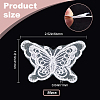 Butterfly Shape Polyester Lace Embroidery Sewing Ornament Accessories DIY-WH0401-39A-2