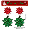 ANATTASOUL 4 Pairs 4 Colors Christmas Star Alloy Dangle Stud Earrings for Women EJEW-AN0002-26-2