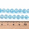 Crackle Transparent Glass Beads Strands GLAA-N063-8mm-02-4
