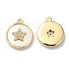 Brass Micro Pave Cubic Zirconia Charms KK-B072-02G-1