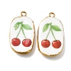 Fruit & Floral & Animals Printed Handmade Porcelain Pendants X-STAS-Z207-01G-09-1