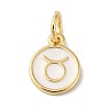 Real 18K Gold Plated Brass Enamel Charms KK-L216-001G-D02-1