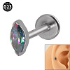 G23 Titanium Cubic Zirconia Horse Eye 17 Gauge Threadless Labrets for Women Men WG9E7C9-16-1