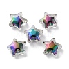 UV Plating Rainbow Iridescent Acrylic Beads OACR-H112-20B-1