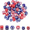 SUPERFINDINGS 48Pcs 6 Style Handmade Porcelain Ceramic Beads PORC-FH0001-11-1