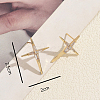 Brass Pave Cubic Zirconia Stud Earrings for Women HD7122-2