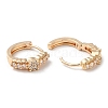 Rack Plating Brass Micro Pave Cubic Zirconia Hoop Earrings EJEW-P238-23KCG-2