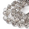 Transparent Electroplate Glass Beads Strands EGLA-F152A-PL01-3
