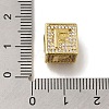 Brass Cubic Zirconia Beads KK-Q818-01F-G-3