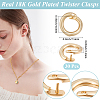 Brass Snap Clasps KK-BBC0021-49G-2