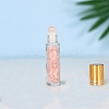 Natural Rose Quartz Roller Ball Bottles BOTT-PW0011-70A-01-1